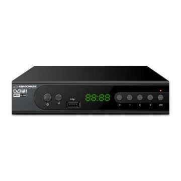Esperanza EV106P Digital DVB-T2 H.265/HEVC tuner, Black