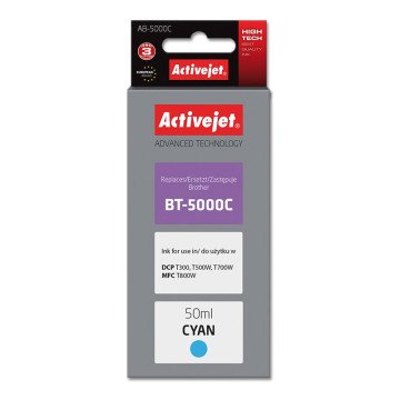 Activejet AB-5000C Ink Bottle (replacement for Brother BT-5000C; Supreme; 50 ml; 5000 pages, cyan)