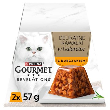 PURINA Gourmet Revelations Chunks in jelly with chicken - wet cat food - 2x57g PURINA Gourmet Revelations Chunks in jelly with chicken - wet cat food - 2x57g