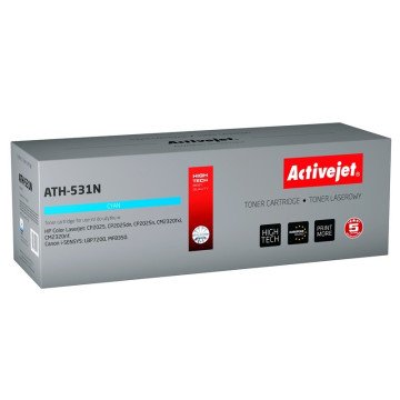 Activejet ATH-531N Toner (replacement for HP 304A CC531A, Canon CRG-718C; Supreme; 2900 pages; cyan)