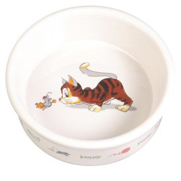 TRIXIE Porcelain Cat Bowl 0.2 l/11 cm TRIXIE Porcelain Cat Bowl 0.2 l/11 cm