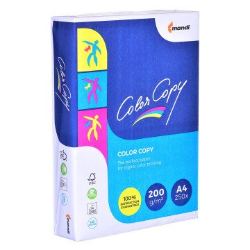 Paper copier office Mondi Color Copy 8687A20 (A4; 200g/m2; 250 sheets; white paper; satin)