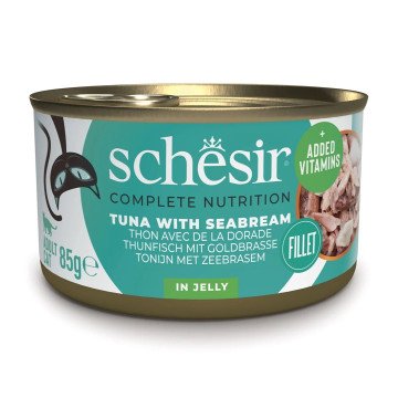 SCHESIR in jelly Tuna with sea bream - wet cat food - 85 g
