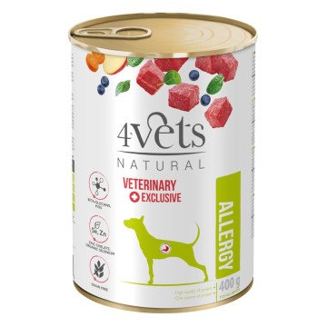 4VETS Natural Allergy Lamb Dog - wet dog food - 400 g 4VETS Natural Allergy Lamb Dog - wet dog food - 400 g