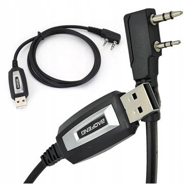 Baofeng USB cable for programming UV-5R 82 888S UV-S9 PLUS UV-13 16 17 21 radios with a K-type plug Baofeng USB cable for programming UV-5R 82 888S UV-S9 PLUS UV-13 16 17 21 radios with a K-type plug