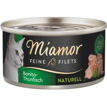 MIAMOR Feine Filets Naturell Bonito tuna - wet cat food - 80g