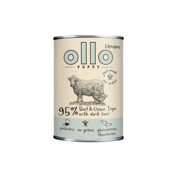 OLLO Puppy Umami Beef and Green Tripe with Duck Liver - wet dog food - 850g OLLO Puppy Umami Beef and Green Tripe with Duck Liver - wet dog food - 850g