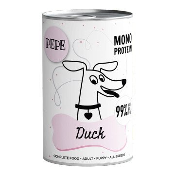 PAKA ZWIERZAKA Pepe Duck Mono - wet dog food - 400g PAKA ZWIERZAKA Pepe Duck Mono - wet dog food - 400g