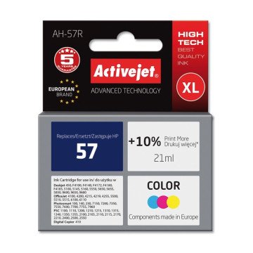 Activejet AH-57R Ink (replacement for HP 57 C6657AE; Premium; 21 ml; color) Activejet AH-57R Ink (replacement for HP 57 C6657AE; Premium; 21 ml; color)