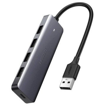 Ugreen Hub 4-in-1 USB-C Adapter to 4× USB 3.0 + USB-C Grey