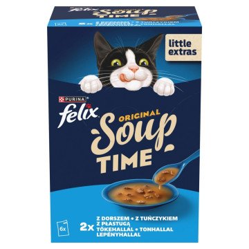 PURINA Felix Original Soup Time Box Fish - wet cat food - 6x48g PURINA Felix Original Soup Time Box Fish - wet cat food - 6x48g