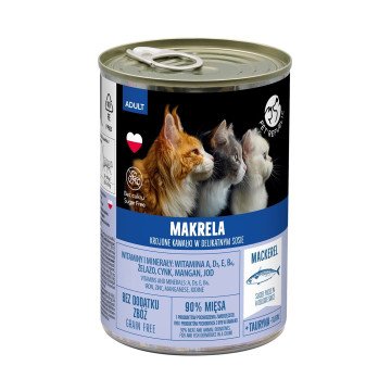 PETREPUBLIC Mackerel Pieces in a delicate sauce - wet cat food - 400g PETREPUBLIC Mackerel Pieces in a delicate sauce - wet cat food - 400g