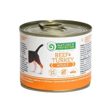 NATURE'S PROTECTION Adult Beef and Turkey - wet dog food - 200 g NATURE'S PROTECTION Adult Beef and Turkey - wet dog food - 200 g