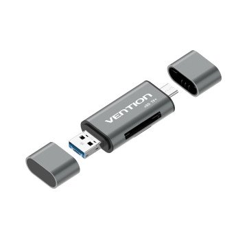 Vention USB3.0 Multi-function Card Reader Gray Metal Type Vention USB3.0 Multi-function Card Reader Gray Metal Type