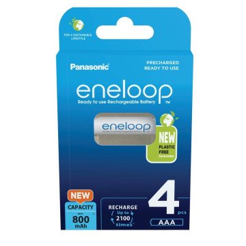 Rechargeable batteries PANASONIC ENELOOP AAA 800 mAh 4 szt (BK-4MCDE/4CP) Rechargeable batteries PANASONIC ENELOOP AAA 800 mAh 4 szt (BK-4MCDE/4CP)