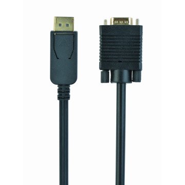 Gembird CCP-DPM-VGAM-6 video cable adapter 1.8 m VGA (D-Sub) DisplayPort Black Gembird CCP-DPM-VGAM-6 video cable adapter 1.8 m VGA (D-Sub) DisplayPort Black