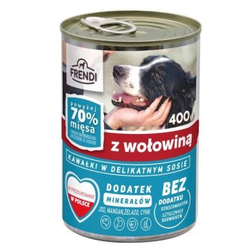 FRENDI with Beef chunks in delicate sauce - wet dog food - 400g