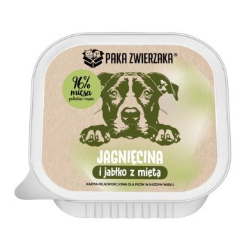 PAKA ZWIERZAKA Lamb and apple with mint Mono - wet dog food - 150g PAKA ZWIERZAKA Lamb and apple with mint Mono - wet dog food - 150g