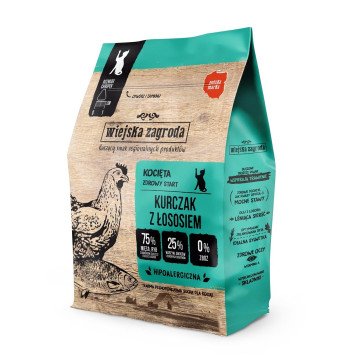 WIEJSKA ZAGRODA Chicken with salmon - dry cat food - 400g WIEJSKA ZAGRODA Chicken with salmon - dry cat food - 400g