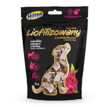HILTON Freeze-dried treats with lamb liver and raspberries Mono - dog treat - 50g