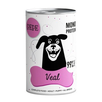 PAKA ZWIERZAKA Pepe Veal - wet dog food - 400g PAKA ZWIERZAKA Pepe Veal - wet dog food - 400g