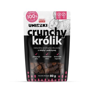 UNISZKI Crunchy Rabbit with Mint and Nettle - Dog Treat - 80g UNISZKI Crunchy Rabbit with Mint and Nettle - Dog Treat - 80g
