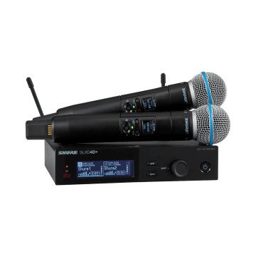 Shure SLXD24D+E/B58-G65 - dual digital wireless system with two transmitters/handheld microphones (470 - 606 MHz) Shure SLXD24D+E/B58-G65 - dual digital wireless system with two transmitters/handheld microphones (470 - 606 MHz)