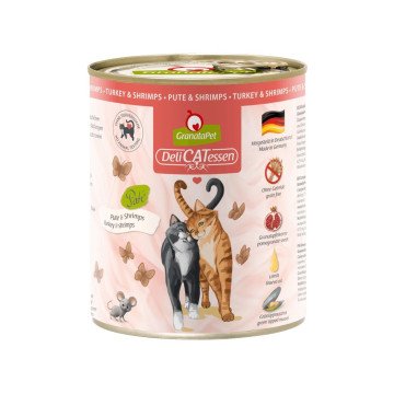 GRANATAPET DeliCATessen Turkey and shrimps - wet cat food - 800g