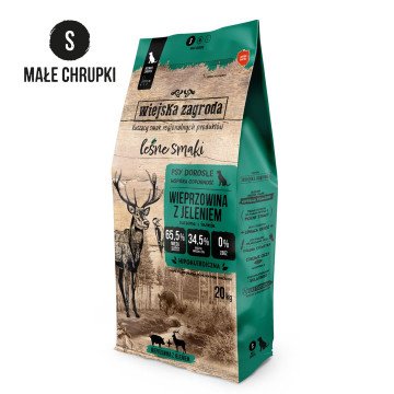 WIEJSKA ZAGRODA Pork with Venison S – dry dog food – 20kg WIEJSKA ZAGRODA Pork with Venison S – dry dog food – 20kg