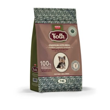 FOLK Small breeds Traditional polish meat feast with rabbit, lamb and quail - dry dog food - 7kg FOLK Small breeds Traditional polish meat feast with rabbit, lamb and quail - dry dog food - 7kg