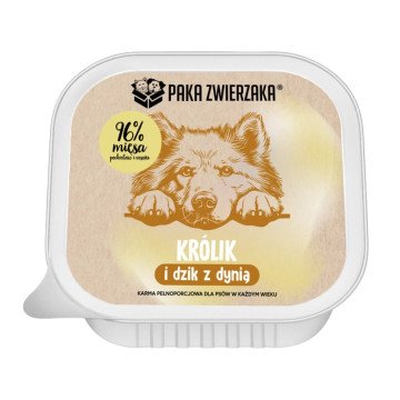 PAKA ZWIERZAKA Rabbit and boar with pumpkin - wet dog food - 150g PAKA ZWIERZAKA Rabbit and boar with pumpkin - wet dog food - 150g