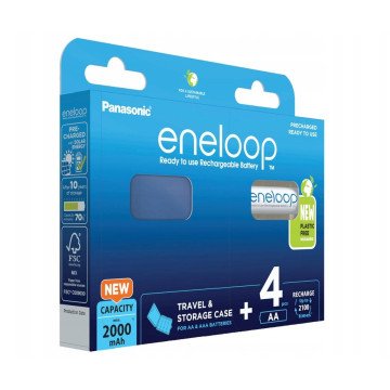 Rechargeable batteries PANASONIC ENELOOP AA 2000 mAh 4 szt + case (BK-3MCDE/4CP+CASE) Rechargeable batteries PANASONIC ENELOOP AA 2000 mAh 4 szt + case (BK-3MCDE/4CP+CASE)