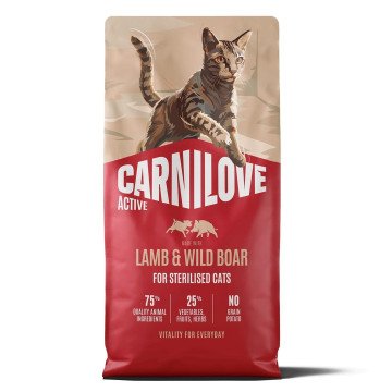 CARNILOVE Active Cat Lamb&Wild Boar Sterilised - dry cat food - 2kg CARNILOVE Active Cat Lamb&Wild Boar Sterilised - dry cat food - 2kg