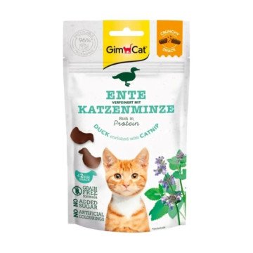 GIMCAT Crunchy Snacks Duck with Catnip – cat treat – 50g GIMCAT Crunchy Snacks Duck with Catnip – cat treat – 50g