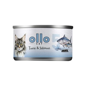 OLLO Cat nr 5 Tuna & Salmon in broth - wet cat food - 70g OLLO Cat nr 5 Tuna & Salmon in broth - wet cat food - 70g