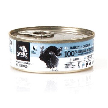 3COTY Turkey with chicken For kittens - wet cat food - 80g