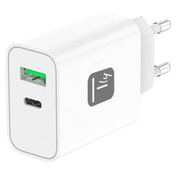 Techly IPW-USB-30WACG mobile device charger Universal White AC Fast charging Indoor