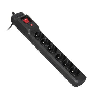 Activejet COMBO 6GN 5M black power strip with cord Activejet COMBO 6GN 5M black power strip with cord
