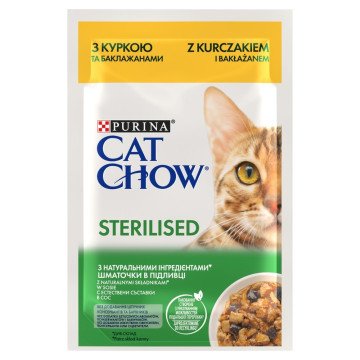 PURINA Cat Chow Sterilised Gig Chicken with Eggplant - moist cat food 85 g PURINA Cat Chow Sterilised Gig Chicken with Eggplant - moist cat food 85 g