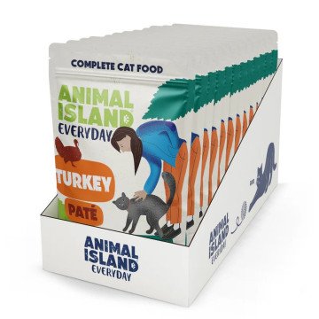 ANIMAL ISLAND Pate Turkey - wet cat food - 12x100g ANIMAL ISLAND Pate Turkey - wet cat food - 12x100g