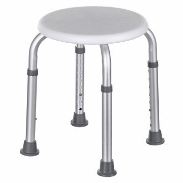 Round aluminium shower stool