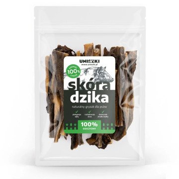 UNISZKI Wild boar skin - dog treat - 100g