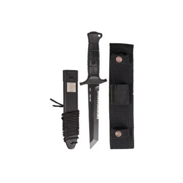 Mil-Tec German Combat Knife Black 2000 steel 440