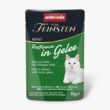 ANIMONDA Vom Feinsten Adult Raffinesse in Jelly rich in Chicken with Game - Wet Cat Food - 85 g