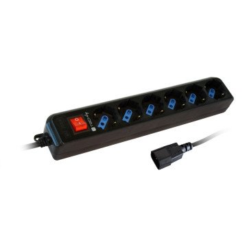 Techly Power Strip 6 Sockets Black with VDE Plug IUPS-PCP-6V Techly Power Strip 6 Sockets Black with VDE Plug IUPS-PCP-6V