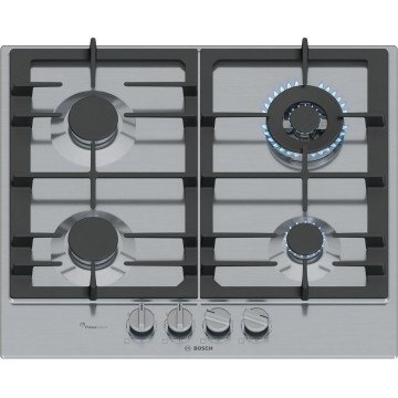 Bosch Serie 6 PCH6A5I90 hob Stainless steel Built-in 60 cm Gas 4 zone(s)