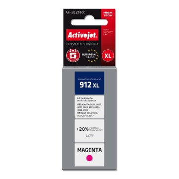 Activejet AH-912MRX Ink (replacement for HP 912XL 3YL82AE; Premium; 990 pages; 12 ml, magenta) Activejet AH-912MRX Ink (replacement for HP 912XL 3YL82AE; Premium; 990 pages; 12 ml, magenta)