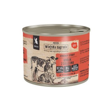 WIEJSKA ZAGRODA Rabbit with veal for kittens - wet cat food - 200g WIEJSKA ZAGRODA Rabbit with veal for kittens - wet cat food - 200g