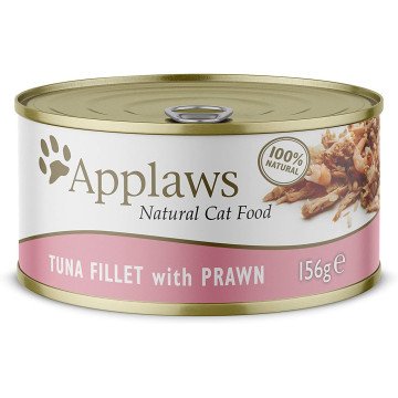 APPLAWS Natural Cat Food Tuna fillet with prawn - wet cat food - 156g