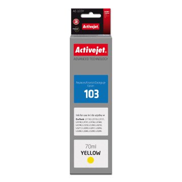 Activejet AE-103Y Ink Bottle (Replaces Epson 103 C13T00S44A; Supreme; 70 ml; Yellow)